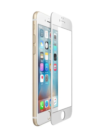 Захисне скло iPhone SE (2020) біла рамка на весь екран