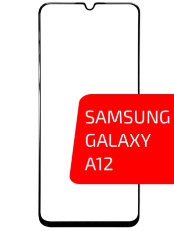 Захисне скло Samsung A12 (5D) повна поклейка на телефон
