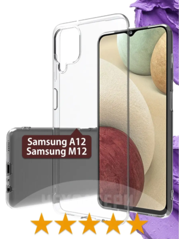Силіконовий чехол Samsung A12 (прозоре для телефона)