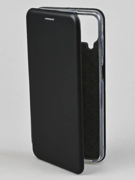 Чехол книжка Samsung A12 чорна (магнітна з відділом карт)