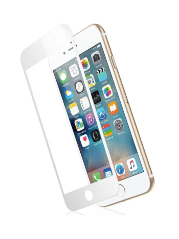 Захисне скло iPhone SE 2020 (5D) біла рамка повна поклейка