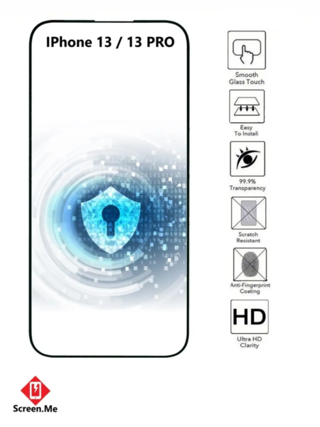 Захисне скло iPhone 13 Pro (5D) повна поклейка на екран