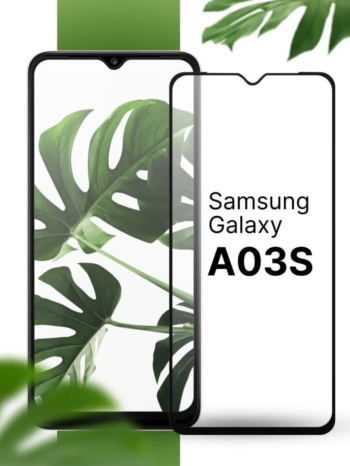 Захисне скло Samsung A03s (повна поклейка на екран)