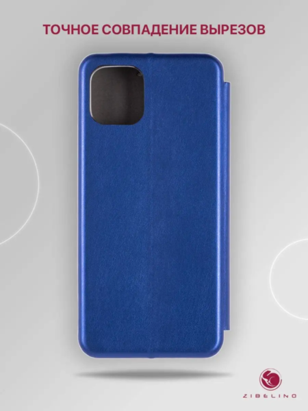 Чехол книжка Samsung A03 синій (магнітна з відділом карти)