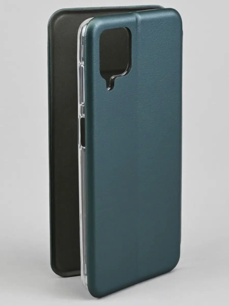Чехол книжка Samsung A12 зелений (магнітна з відділом карт)